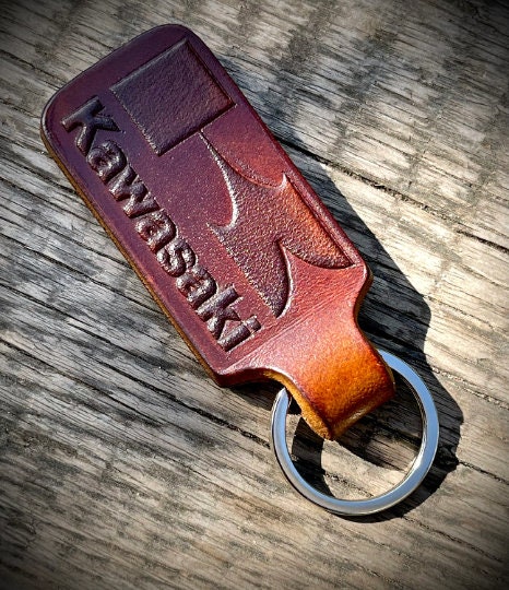 Leather logo keychain for sale  