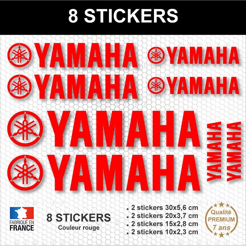 Stickers yamaha red for sale  