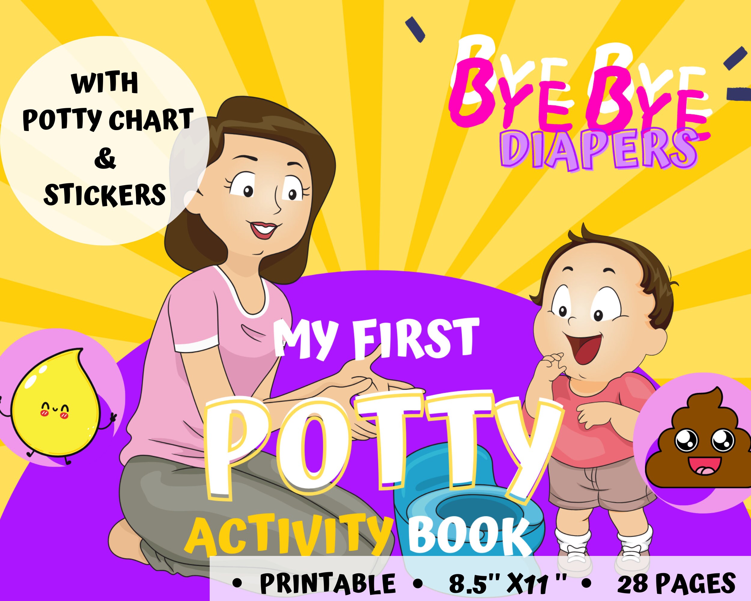 Printable potty training for sale  