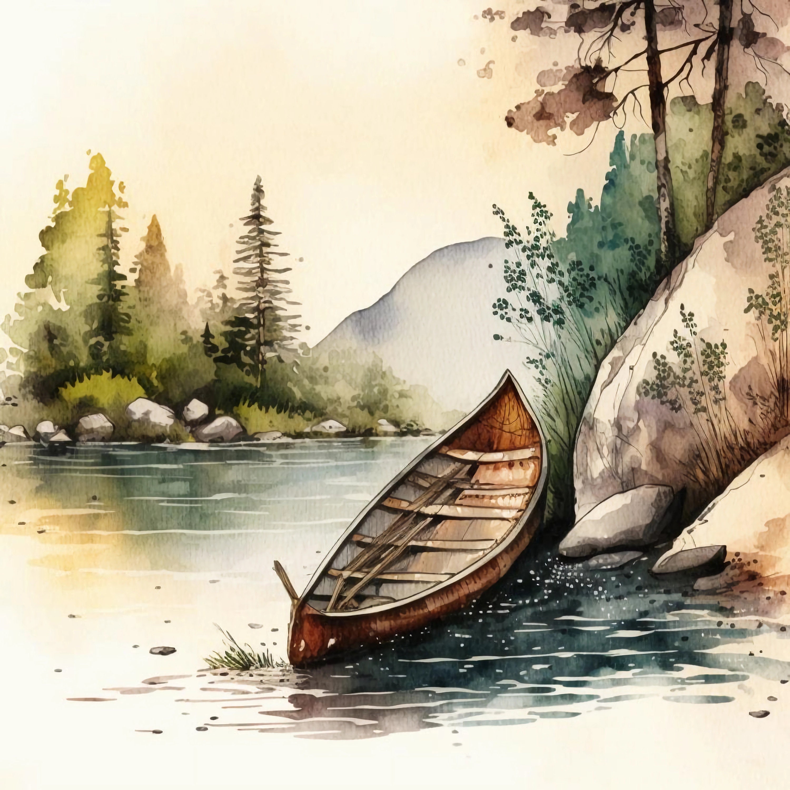Vintage canoe clipart for sale  