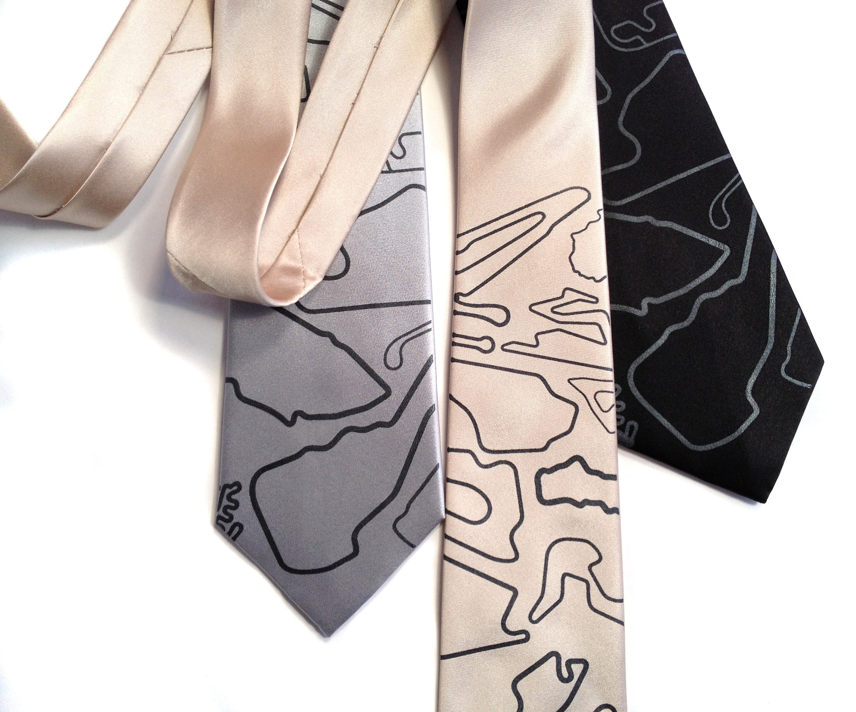 Track map necktie for sale  