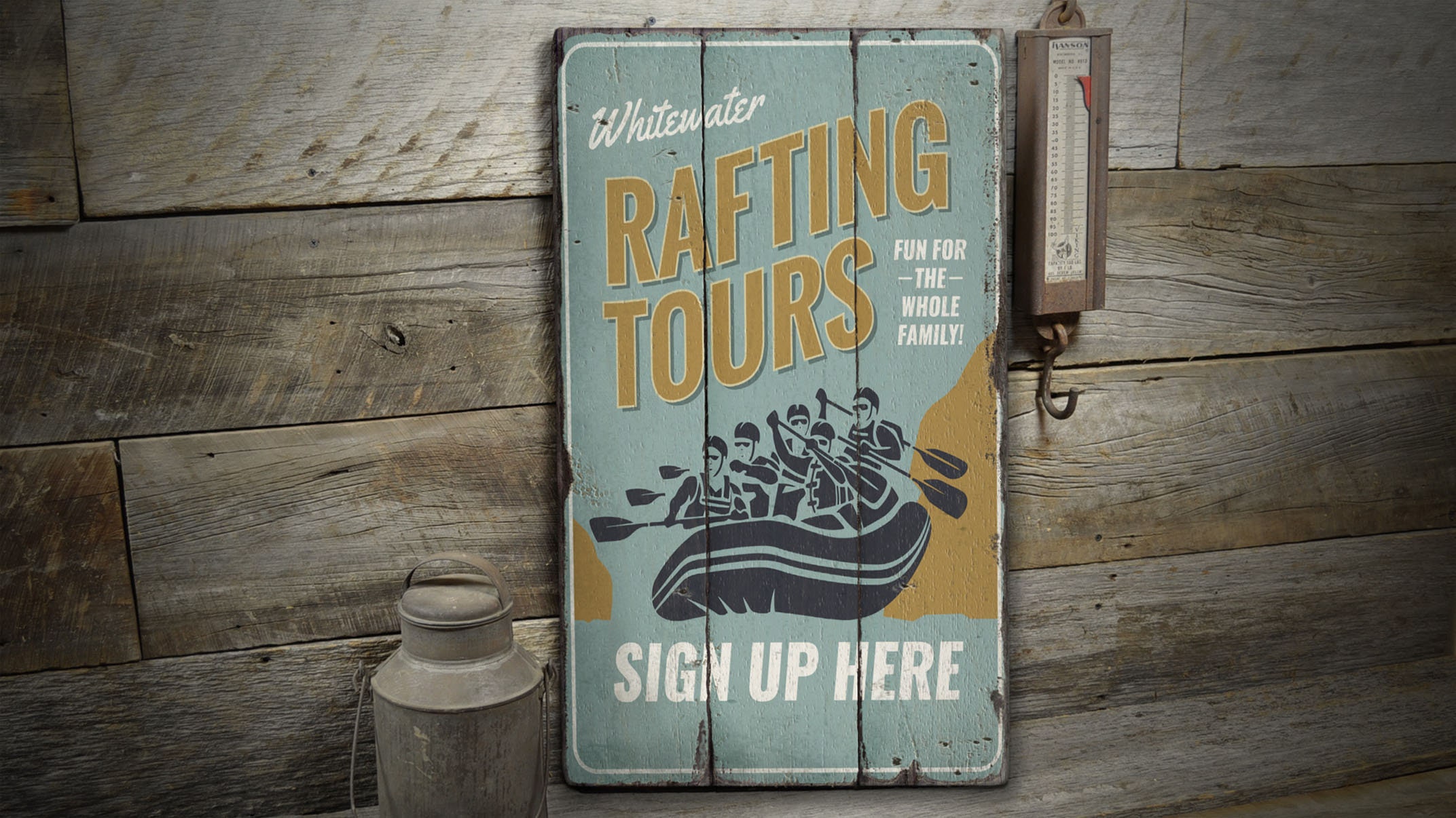 Rafting tours sign for sale  