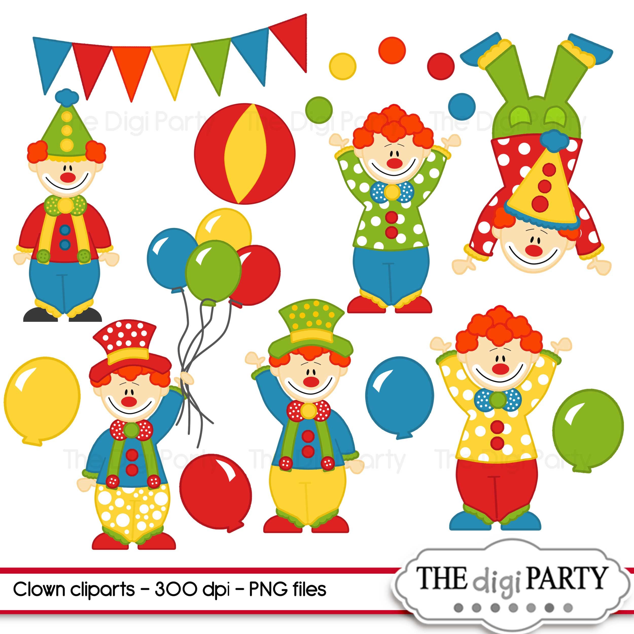 Clown clipart and for sale  