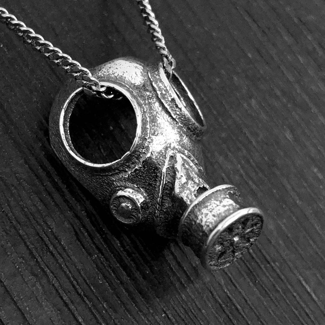Gas mask necklace for sale  
