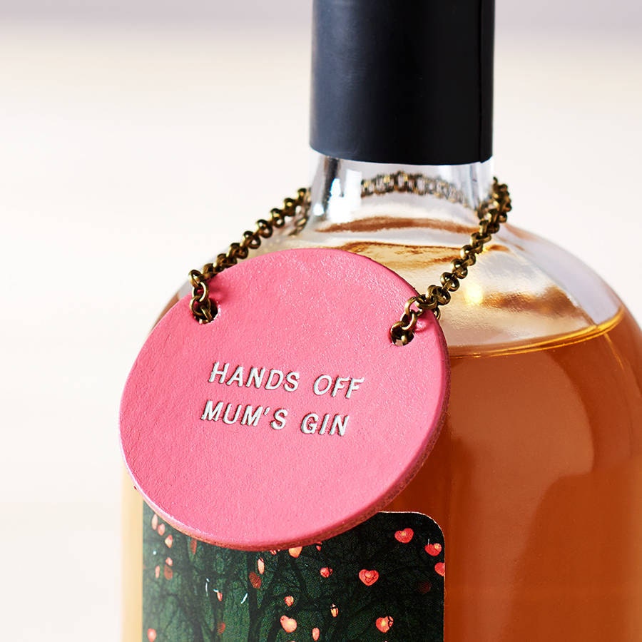 Leather bottle tag for sale  