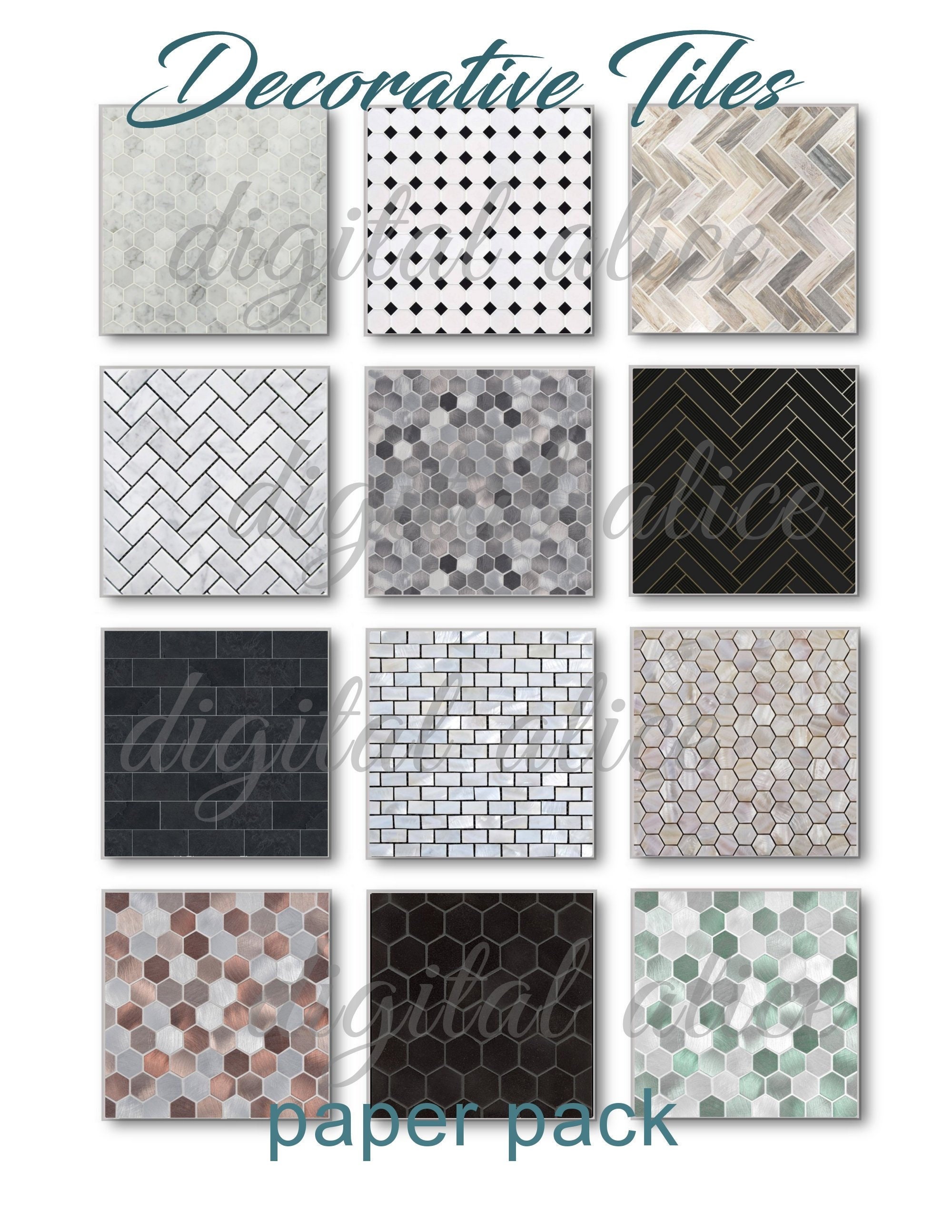 Decorative tiles printable for sale  