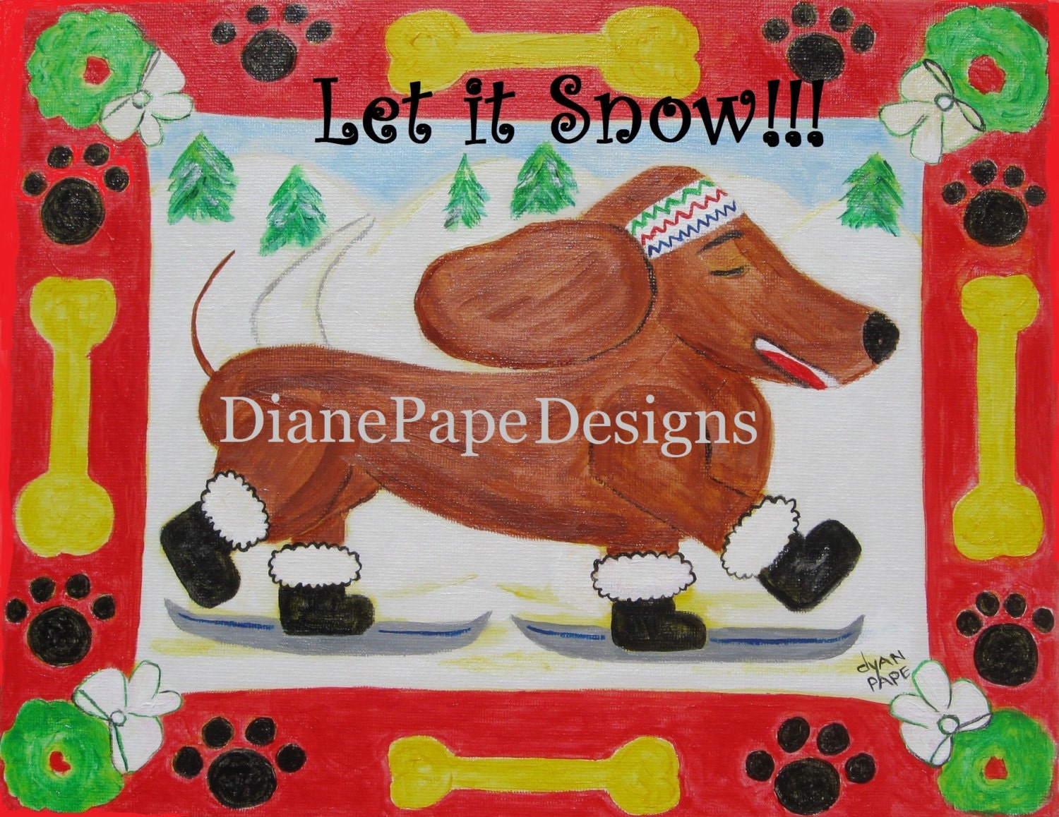 Snow dog 5x7 for sale  