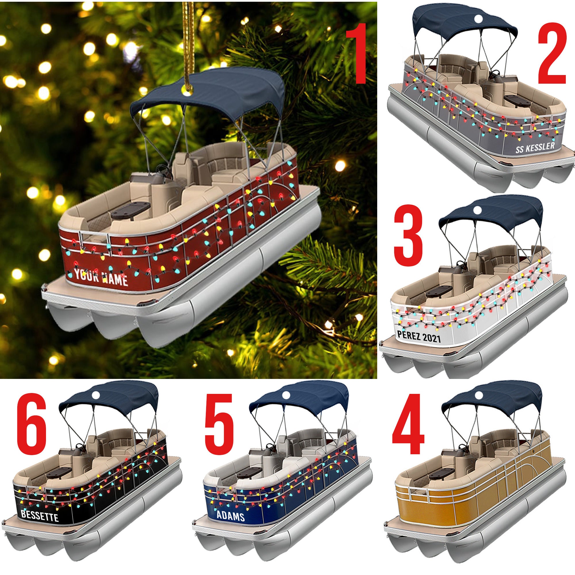 Personalized christmas pontoon for sale  