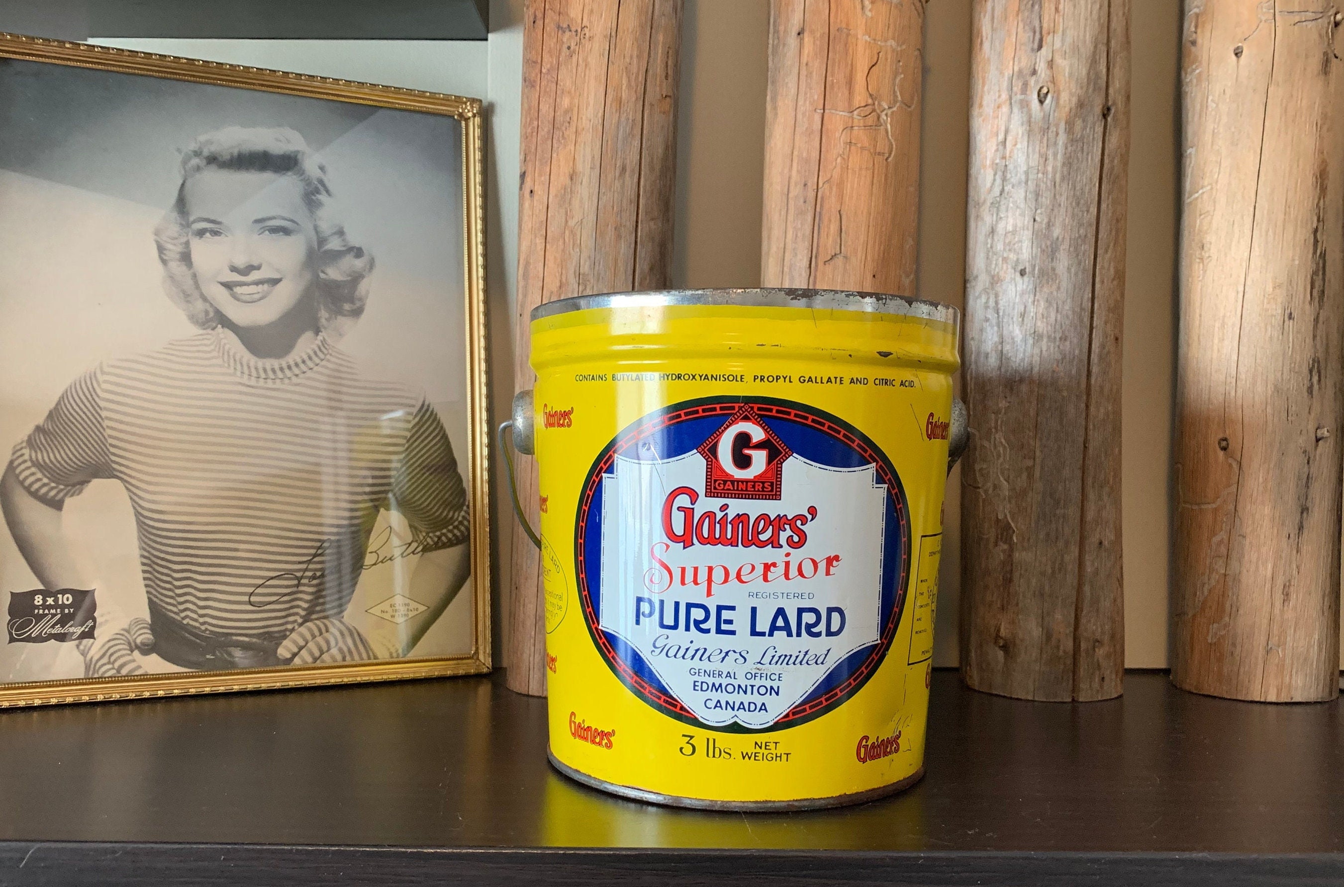 Vintage lard tin for sale  