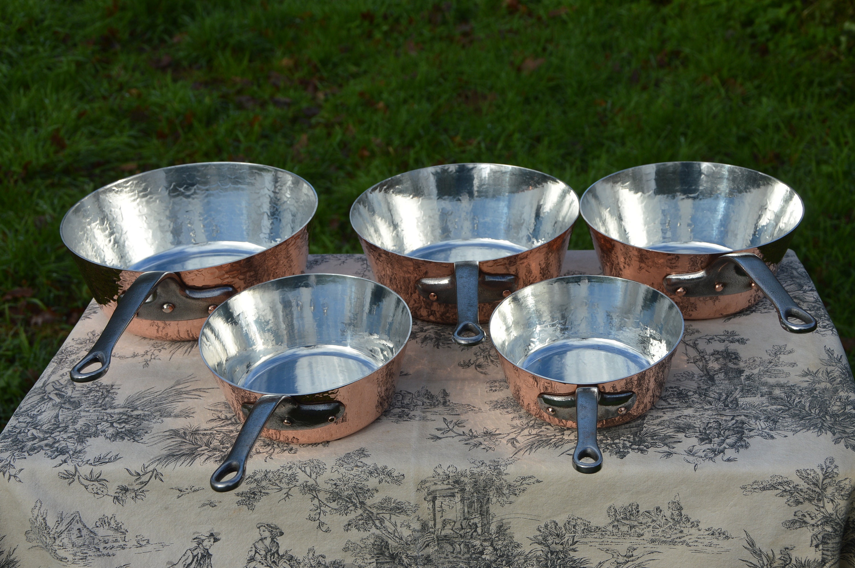 Five large copper for sale  