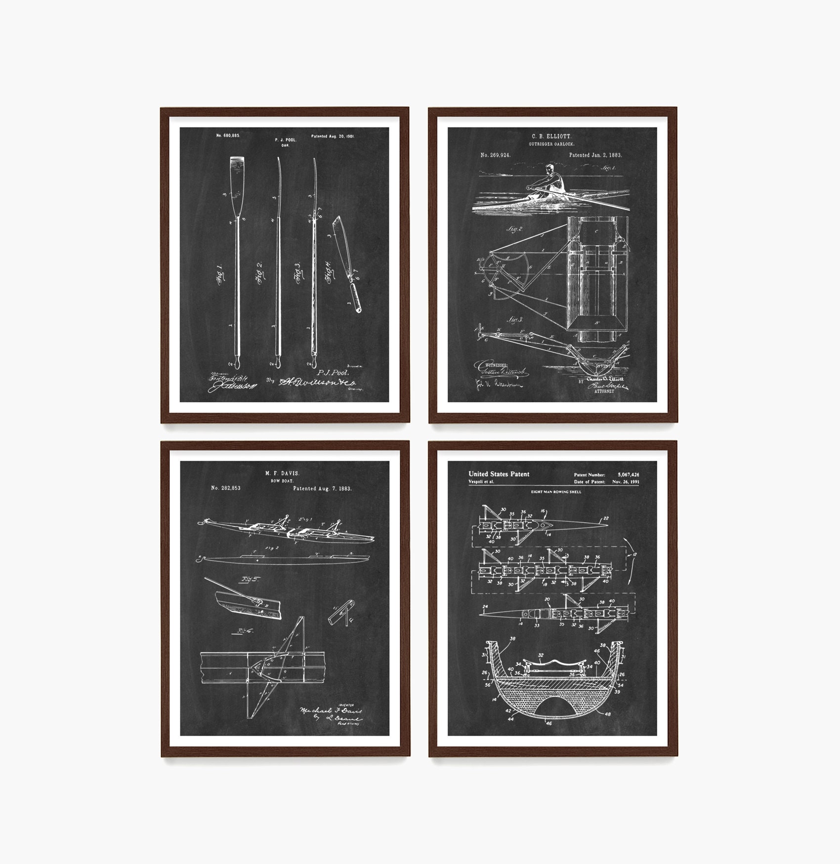 Rowing patent art for sale  