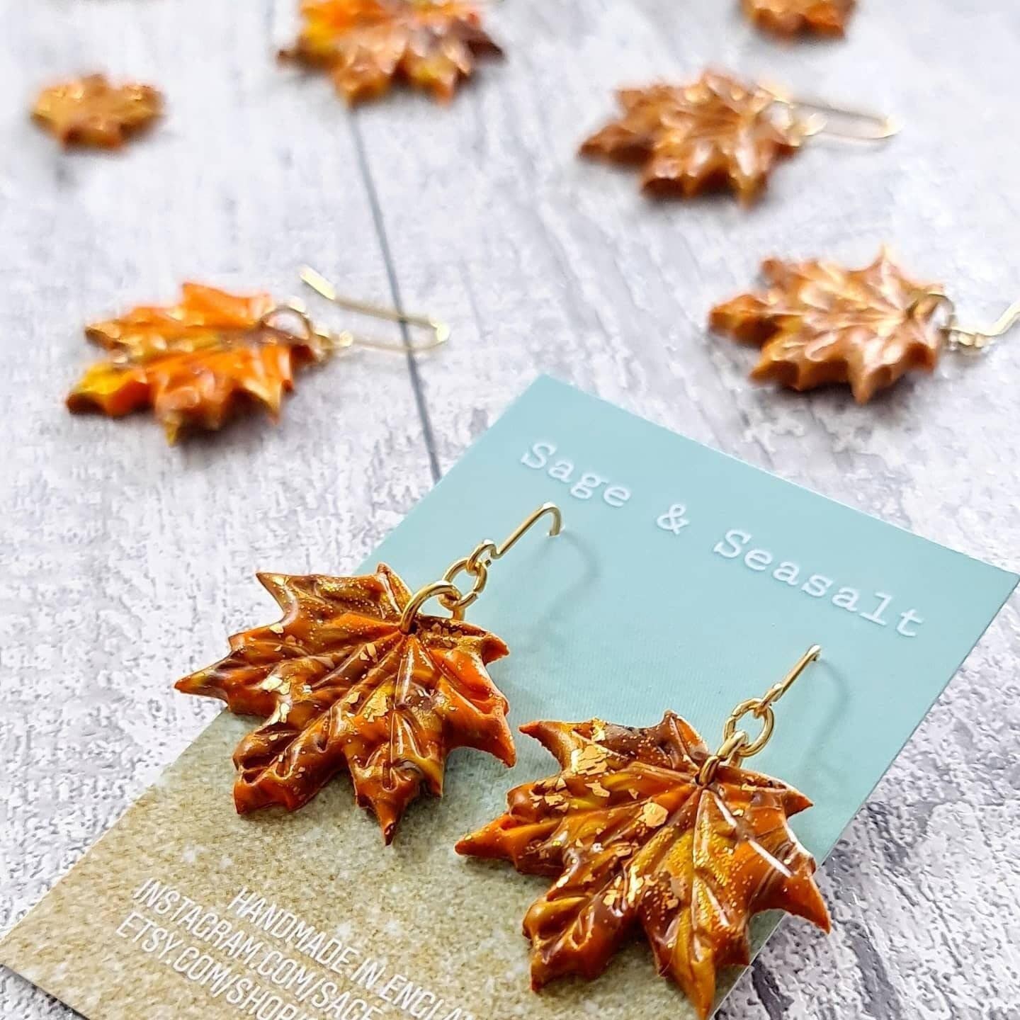 Maple leaf earrings for sale  