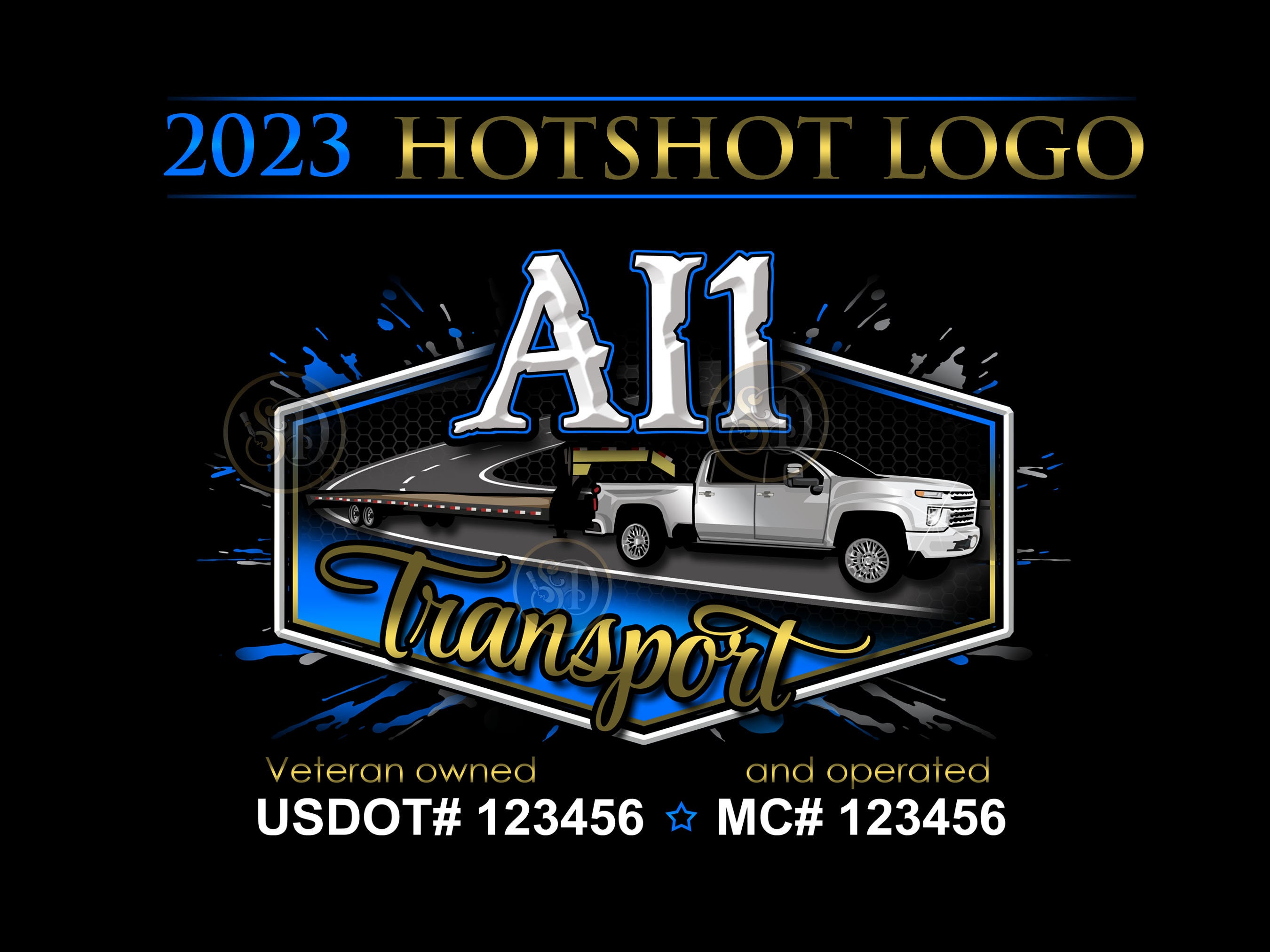 Hotshot trucking logo for sale  