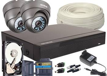 ZESTAW DO MONITORINGU 4W1, 2X KAMERA FULL HD IR20 DYSK 1TB na sprzedaż  Wrocław