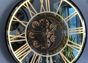 Duży nowoczesny zegar metalowy okrągły ścienny led HIT na sprzedaż  Nowy Sącz