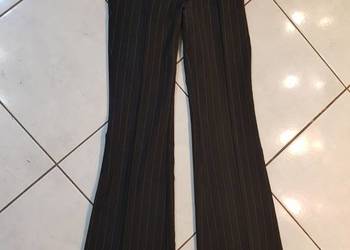 dzwony spodnie w kant szerokie wysoki stan prążki paski na sprzedaż  Kielce