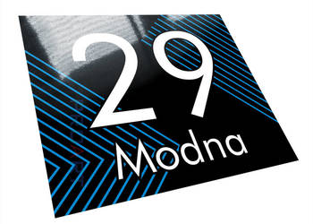 METALOWA tabliczka adresowa numer domu 30x25 posesji wzór N1, używany na sprzedaż  Warszawa