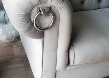 Używany, sofa z kolatka z f spania chesterfield chrom nogi na sprzedaż  Wałbrzych