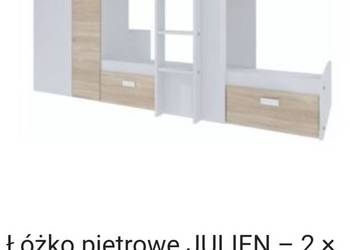 Łóżko piętrowe JULIEN – 2×90 ×190 cm +szafa + 1 materac ZEUS na sprzedaż  Gdańsk