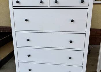 Komoda z szufladami biała bejca drewniana Hemnes Ikea szafka szafa na sprzedaż  Sulbiny