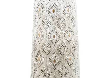 Używany, Metalowy stylowy postarzany złoty biały wysoki wazon loft na sprzedaż  Limanowa