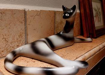 Figurka kotki sygnowana Ćmielów na sprzedaż  Gdynia