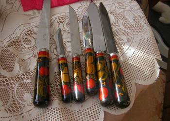 Chochłoma noże  sztuka rosyjska ręczna malatura na sprzedaż  Gorzów Wielkopolski