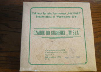 Czajnik do kuchenki Wisla- karton,karta gwarancyjna -vintage na sprzedaż  Kraków
