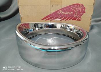 INDIAN OSŁONA CZASZA OWIEWKA RAMKA RING LAMP HALOGEN CHROM na sprzedaż  Luboszyce