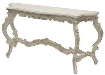 antyczne postarzane biurko konsola zdobiona vintage biała na sprzedaż  Limanowa