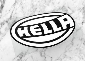Naklejka HELLA 10 x 6,5 cm bmw e30 e36 vw golf #1 na sprzedaż  Choroszcz
