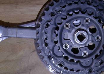 Używany, korba Shimano alivio kwadrat retro mtb fc-mc12 na sprzedaż  Ostrowiec Świętokrzyski