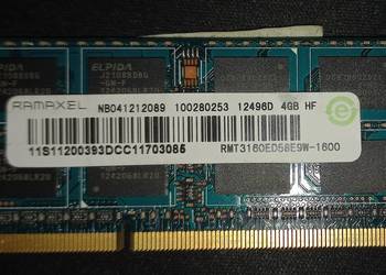 Pamięć RAM Ramaxel RMT3160ED58E9W-1600 4 GB na sprzedaż  Koło