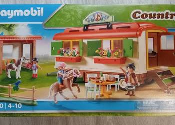 Zestaw klocków Playmobil 70510 Kemping z kucykami i przyczepą na sprzedaż  Żary