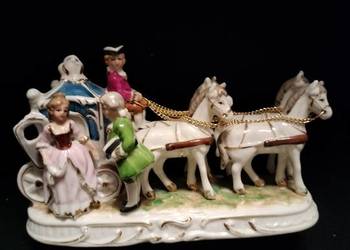Figurka porcelanowa konie z karetą na sprzedaż  Choszczno