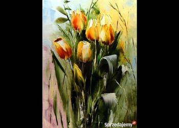 Obraz olejny - 30x40cm. Tulipany na sprzedaż  Warszawa