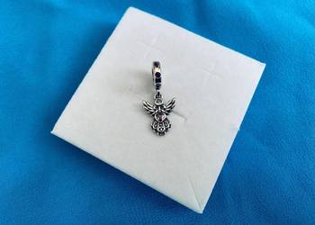 nowa stylizowana na retro zawieszka charms beads aniołek serce srebro 925 na sprzedaż  Gdynia