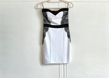Sukienka tuba Tally Weijl 36 S biała czarna koronka mini ele na sprzedaż  Szczecin