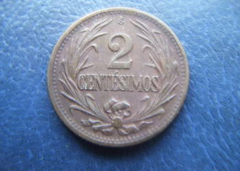 Używany, Stare monety 2 centesimos 1948 Urugwaj na sprzedaż  Lesko