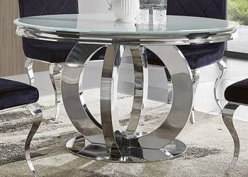 Stół glamour Dallas 130 okrągły szklany stolik ława stylowy, używany na sprzedaż  Warszawa
