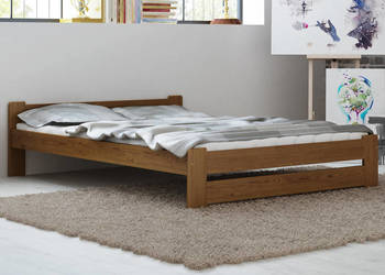 Meble Magnat łóżko drewniane sosnowe kolor dąb Niwa 160x200, używany na sprzedaż  Nowy Sącz