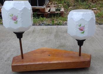 Retro lampka nocna samorobka klosze z lat 60 tych Kamenický Šenov na sprzedaż  Lubań