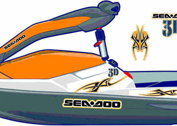 naklejki skuter wodny sea-doo 3D RFI, sea-doo decals vintage na sprzedaż  Warszawa