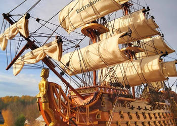 Drewniana Replika statku ROYAL LOUIS 74cm Rarytas idealny na na sprzedaż  Wrocław