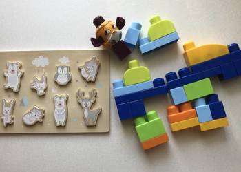 klocki Mega Bloks oraz Drewniana zabawka motoryczna na sprzedaż  Opole