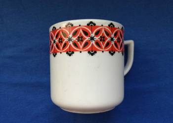 Kubek,garnuszek wzór geometryczny - porcelana Lubiana. na sprzedaż  Łódź