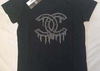 Nowa damska koszulka Chanel t-shirt CC podkoszulek xl czarny na sprzedaż  Gdynia