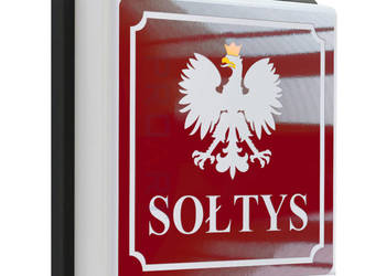 SOŁTYS WÓJT podświetlana tabliczka lampa LED godło tablica na sprzedaż  Warszawa