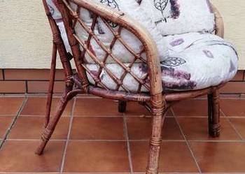 Fotel rattanowy wiklinowy z poduchami krzesło ogród na sprzedaż  Garwolin