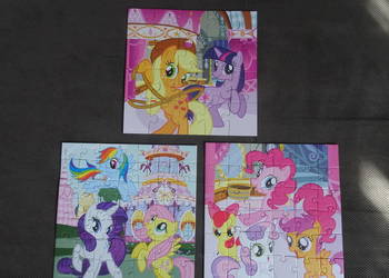 Puzzle My Little Pony 3 w 1, 20+36+50 elementów, używany na sprzedaż  Warszawa